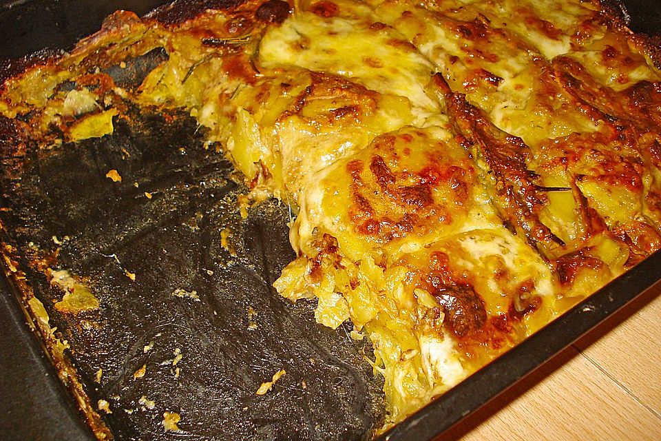 Kartoffel-Steinpilz-Gratin