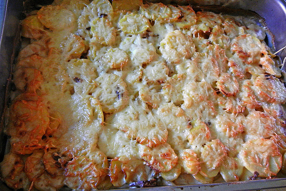 Kartoffel-Steinpilz-Gratin