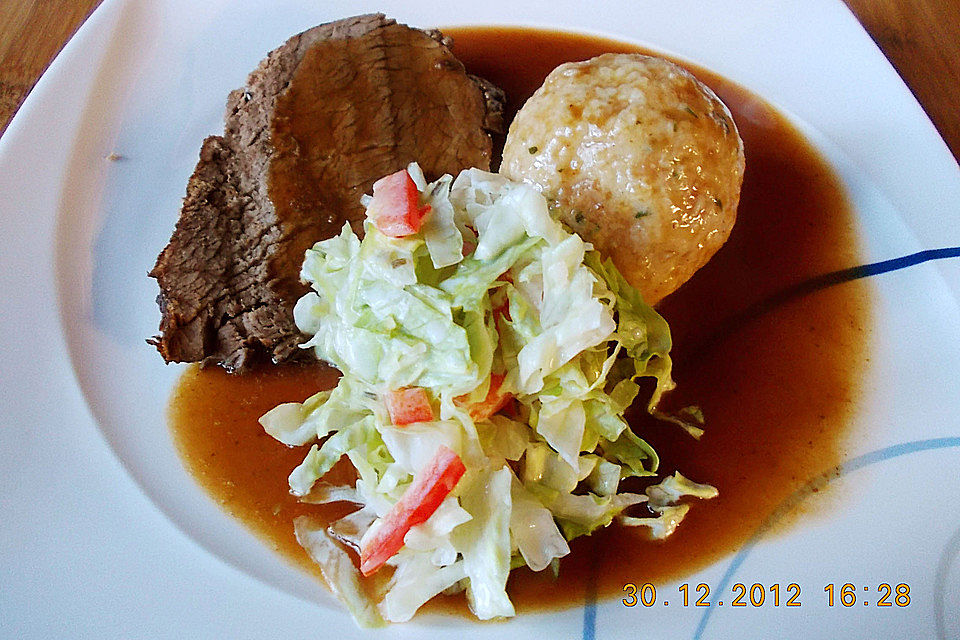 Alohas Glühweinbraten mit Zwetschgenmus