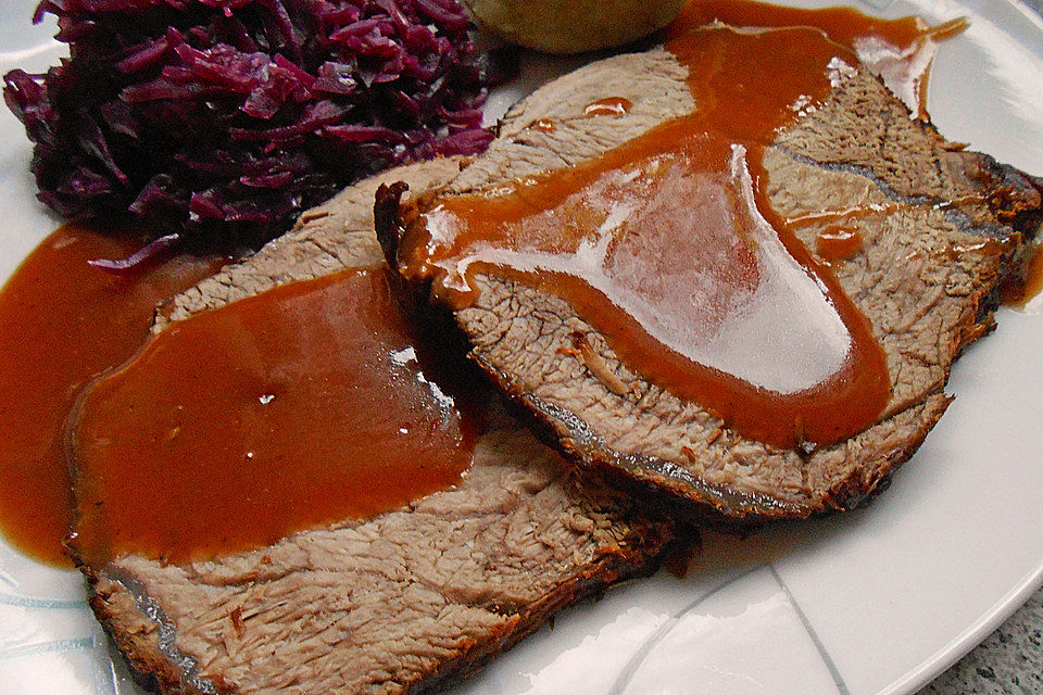 Alohas Glühweinbraten mit Zwetschgenmus