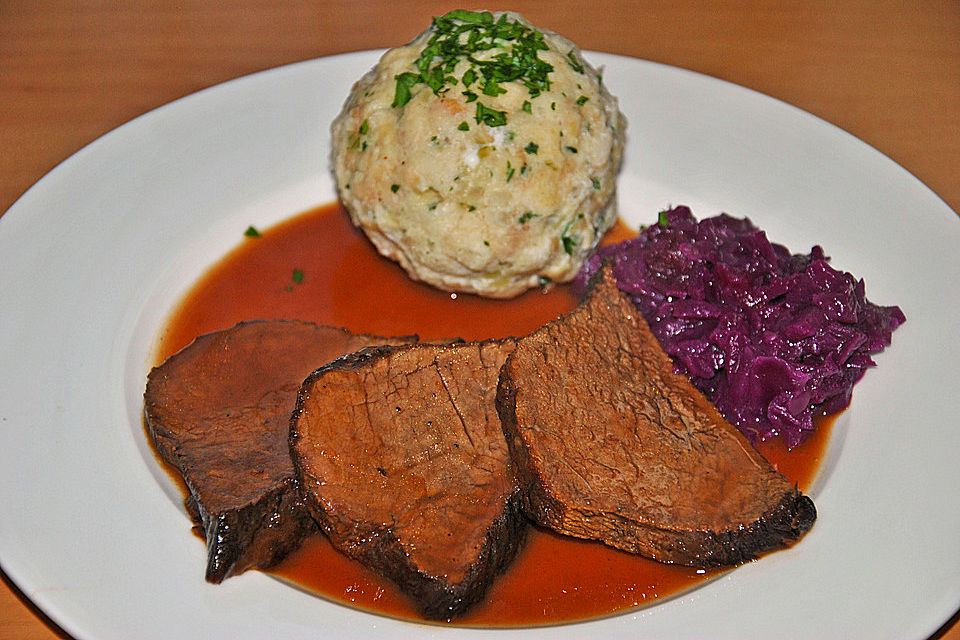 Alohas Glühweinbraten mit Zwetschgenmus