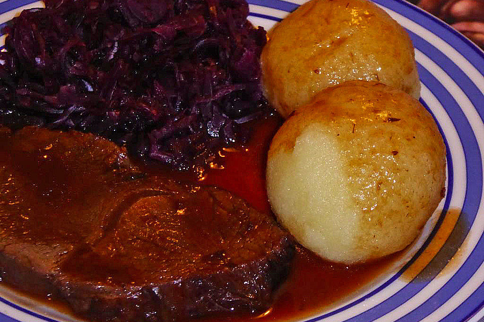 Alohas Glühweinbraten mit Zwetschgenmus