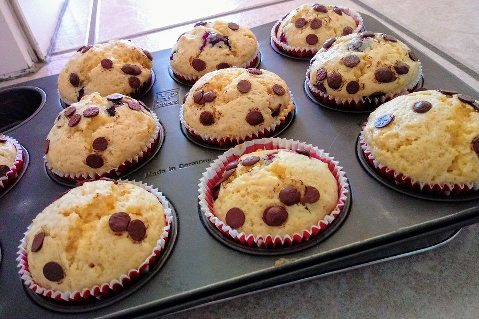 Buttermilchmuffins mit Heidelbeeren