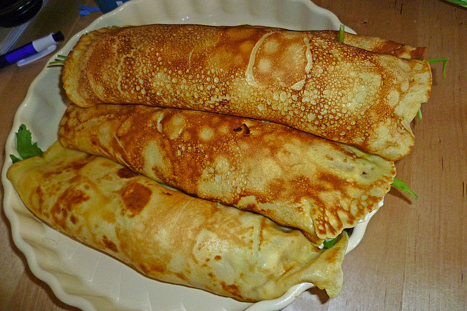 Wraps aus Pfannkuchen