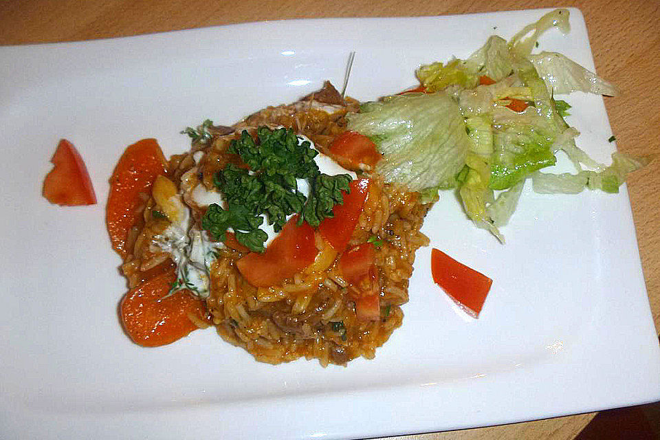 Lammpilaw mit Tomaten