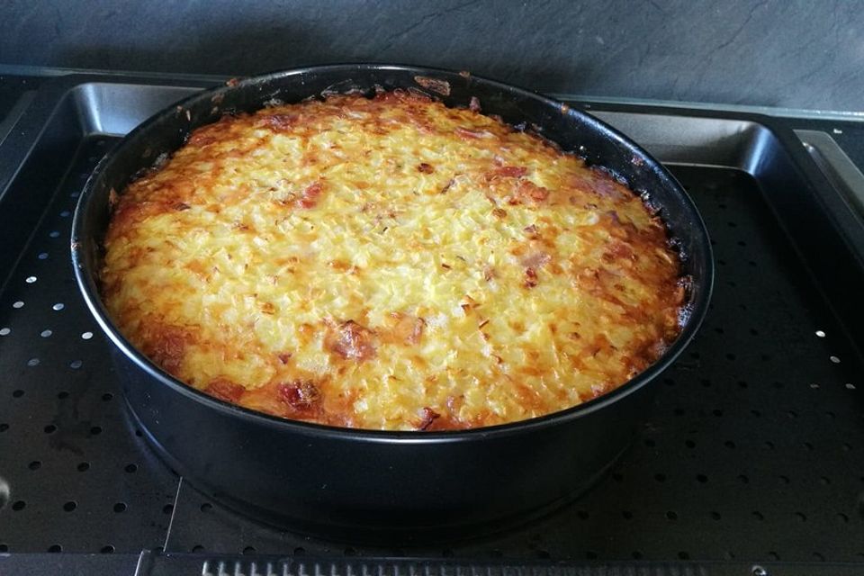 Flotter Zwiebelkuchen ohne Boden