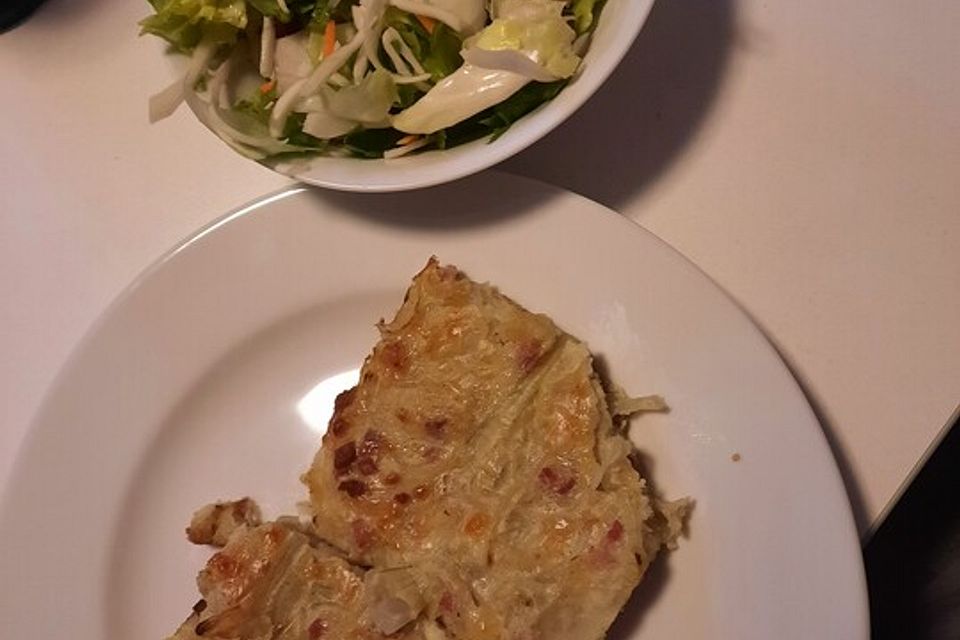 Flotter Zwiebelkuchen ohne Boden