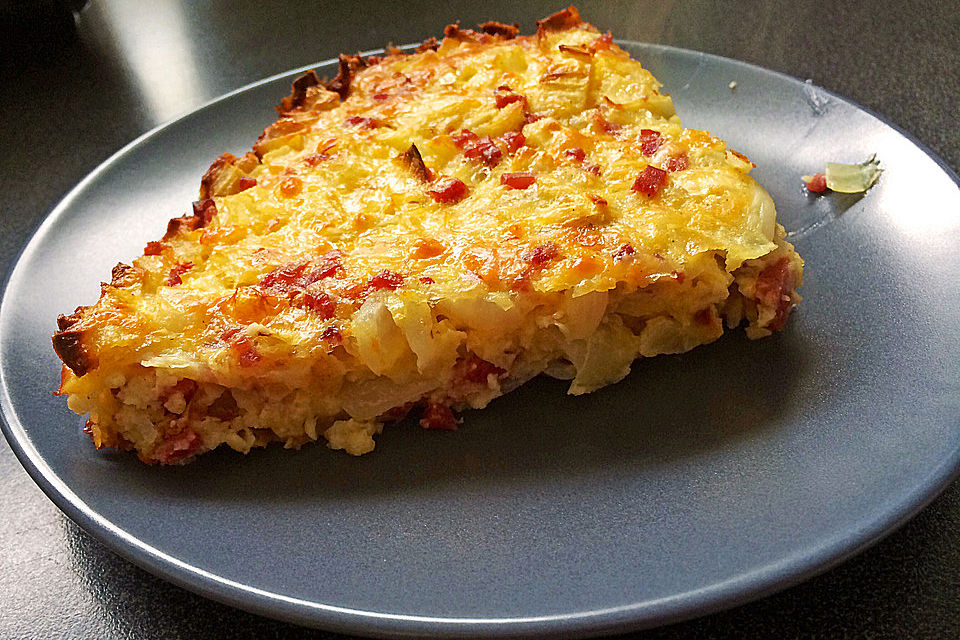 Flotter Zwiebelkuchen ohne Boden