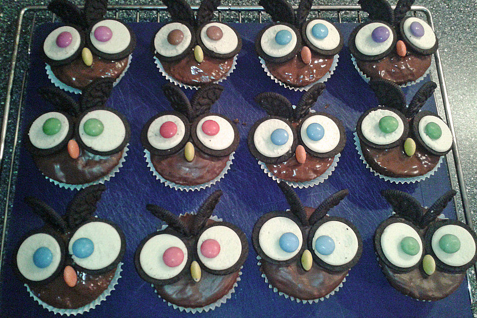 Eulen Cupcakes