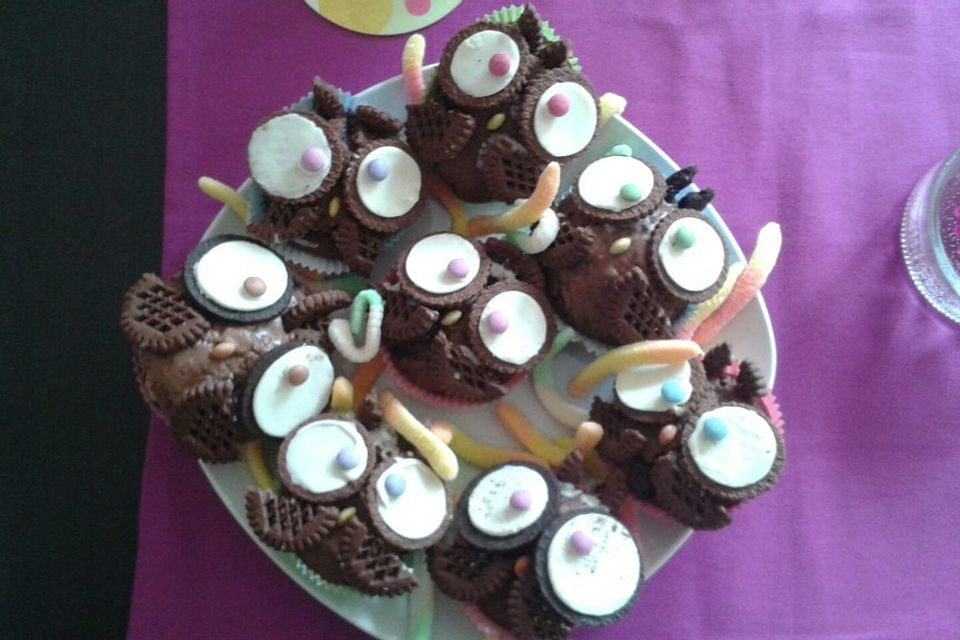 Eulen Cupcakes