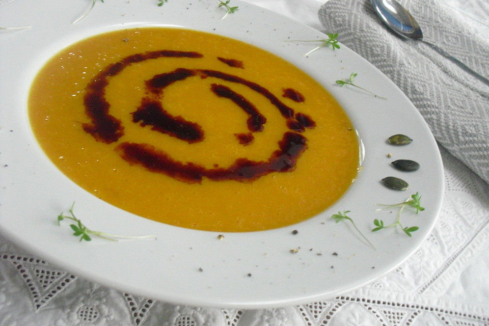 Kürbis-Ingwer-Suppe