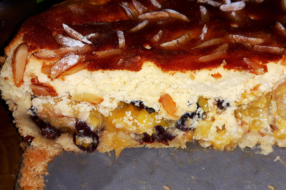 Cranberries Mango Mascarpone Kuchen