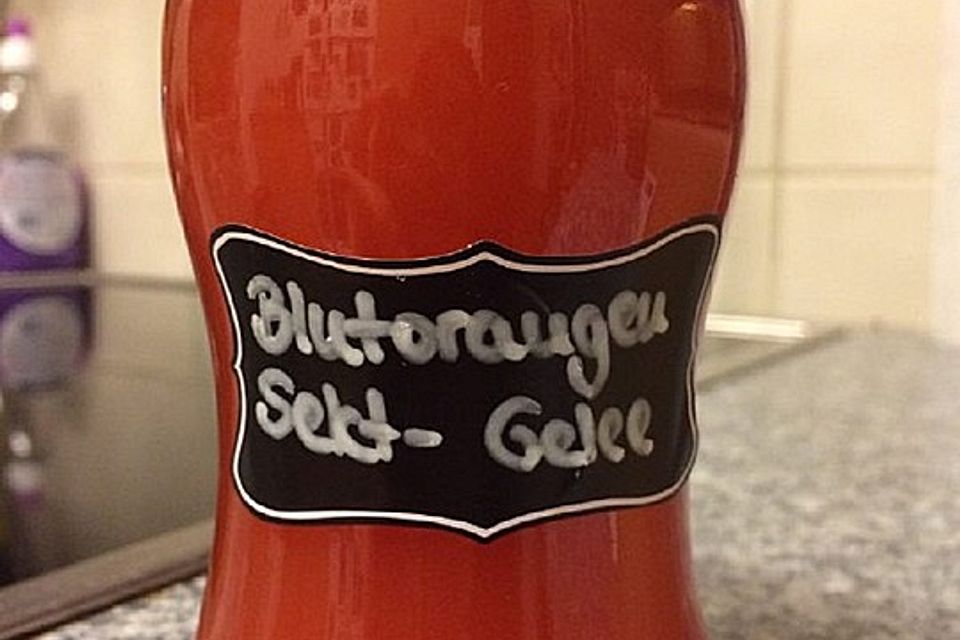 Blutorangen-Champagner-Gelee