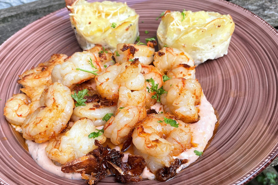 Gambas mit Knoblauchmayonnaise