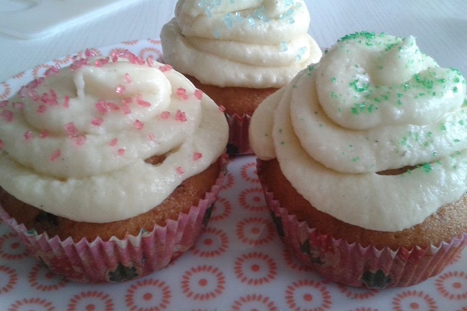 Bananen-Cupcakes mit Vanillefrosting