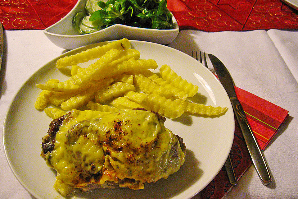 Überbackene Hackfleisch-Schnitzel