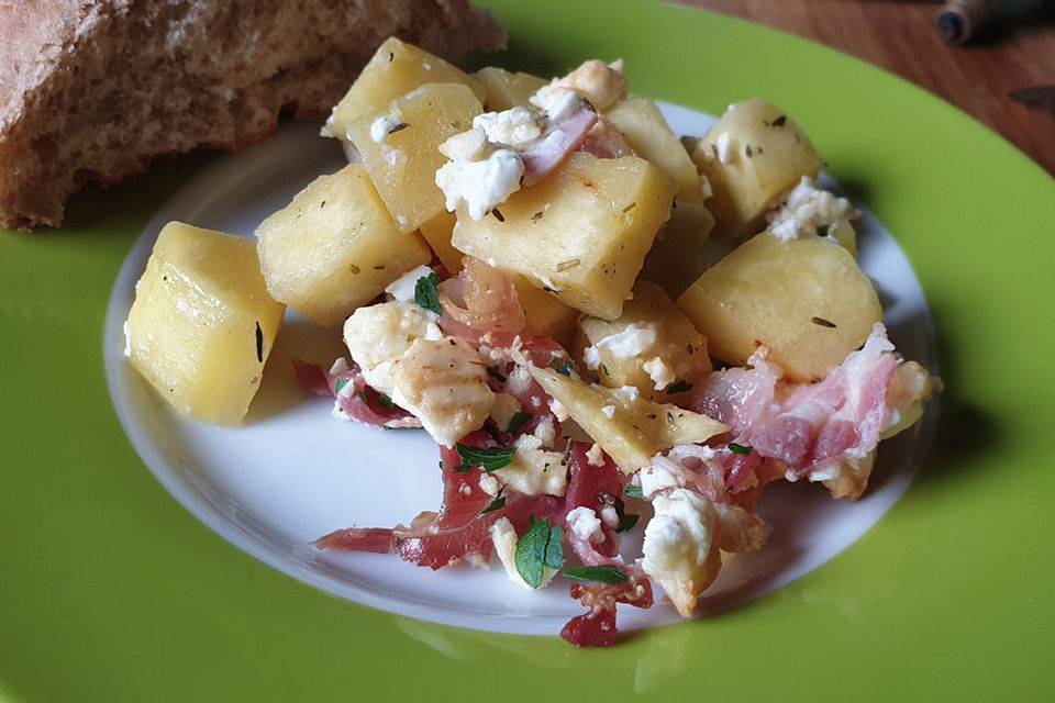 Gebackener Kürbis mit Feta