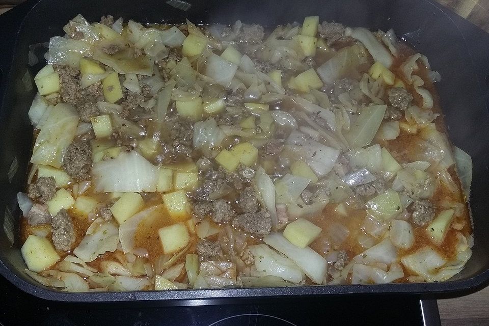 Hackfleisch-Weißkraut-Eintopf