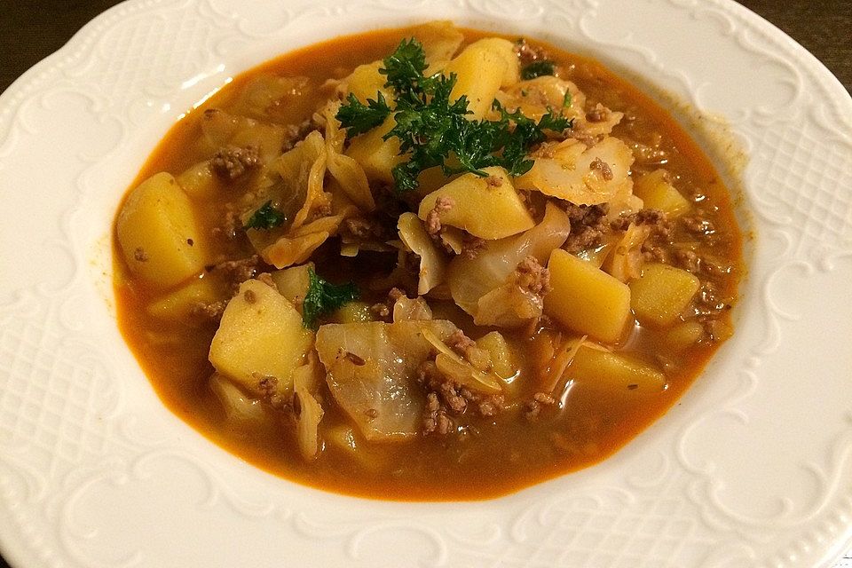 Hackfleisch-Weißkraut-Eintopf