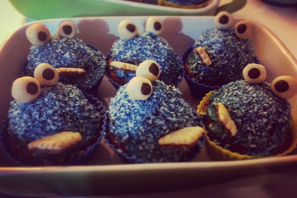 Krümelmonster Cupcakes