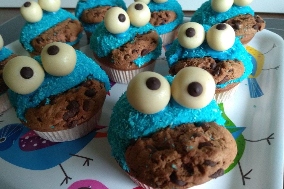 Krümelmonster Cupcakes