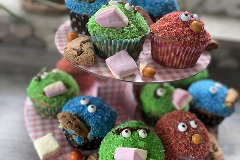 Krümelmonster Cupcakes