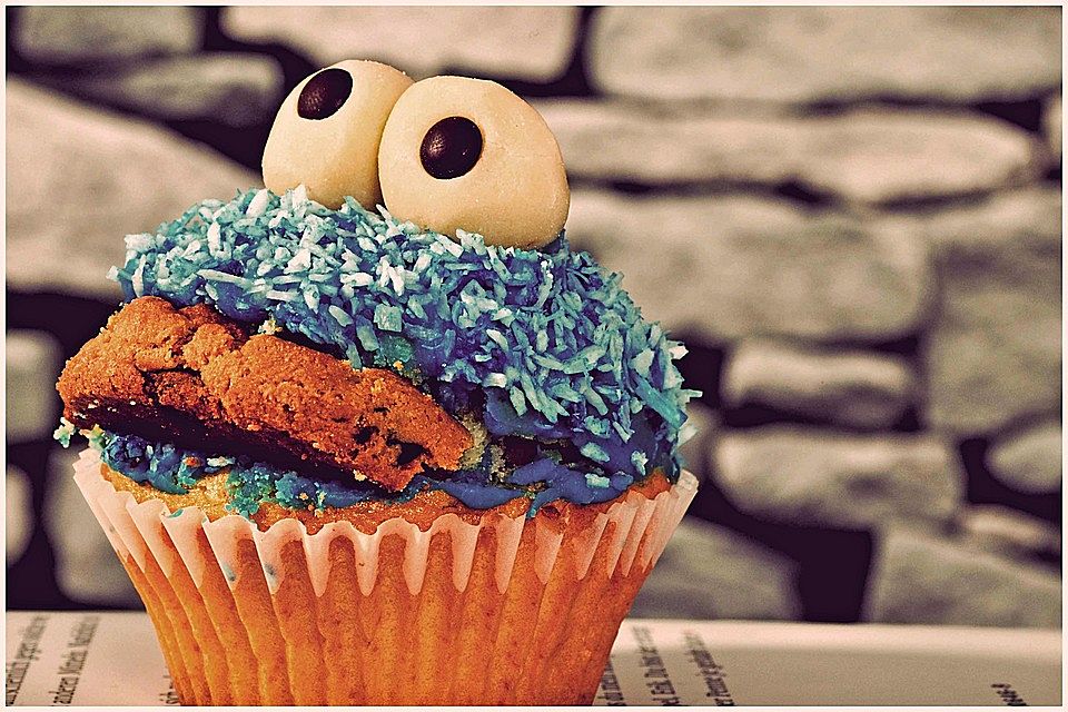 Krümelmonster Cupcakes