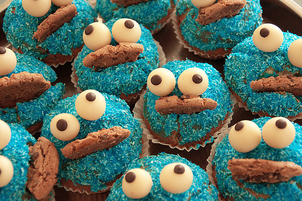 Krümelmonster Cupcakes