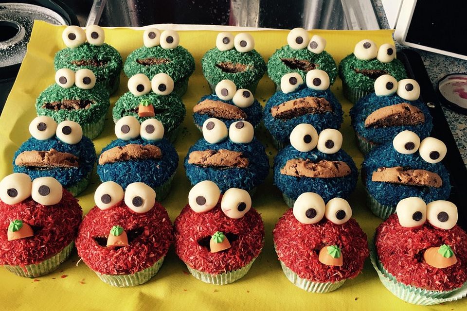 Krümelmonster Cupcakes