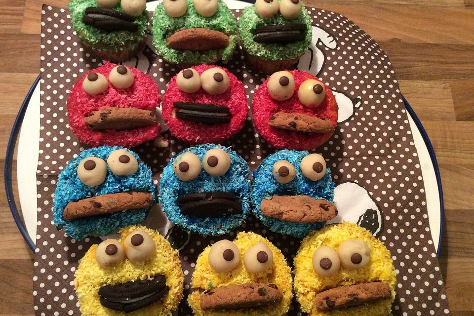 Krümelmonster Cupcakes