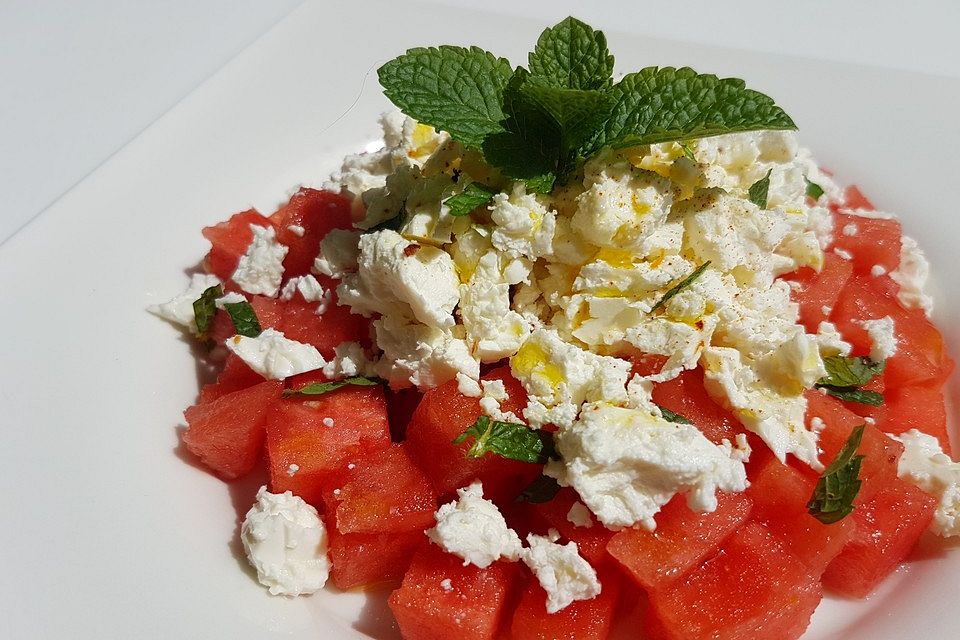 Wassermelonen-Feta Salat