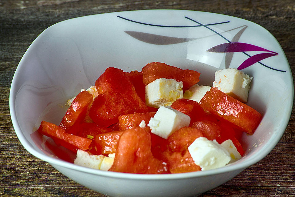 Wassermelonen-Feta Salat