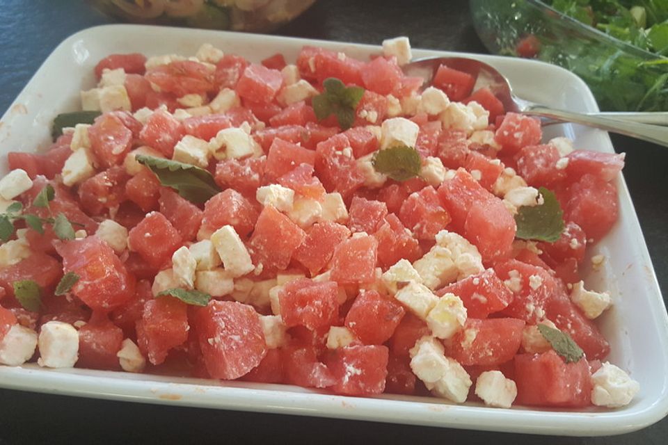 Wassermelonen-Feta Salat