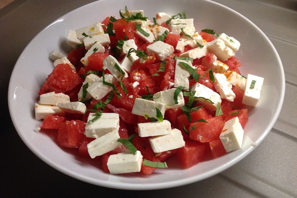 Wassermelonen-Feta Salat