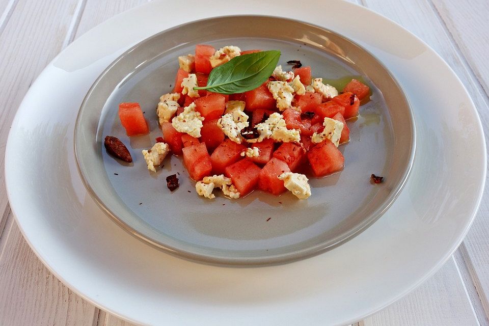 Wassermelonen-Feta Salat