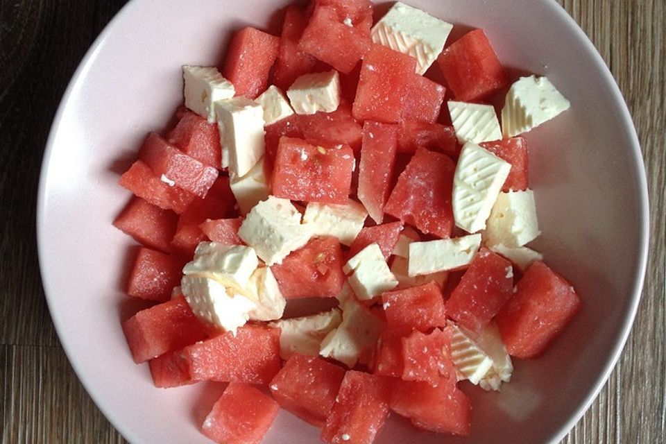 Wassermelonen-Feta Salat