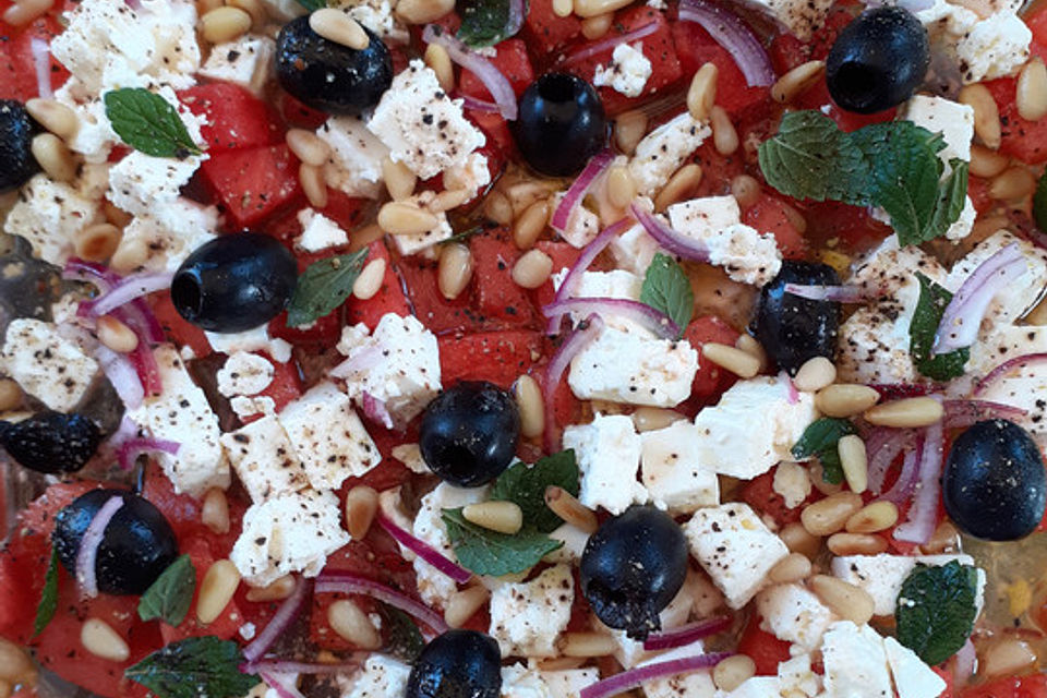 Wassermelonen-Feta Salat