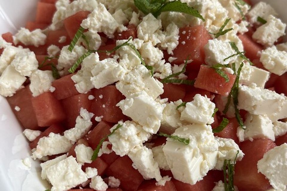 Wassermelonen-Feta Salat