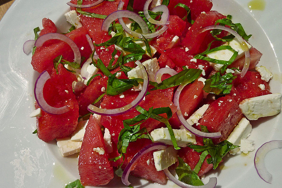 Wassermelonen-Feta Salat