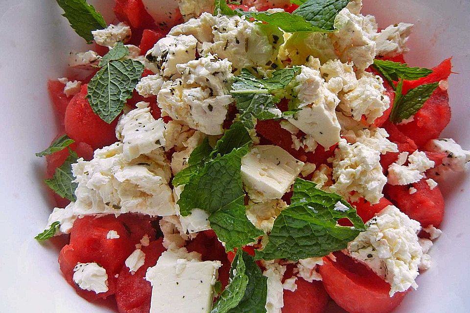 Wassermelonen-Feta Salat