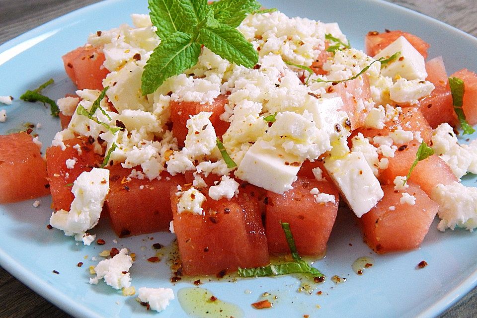 Wassermelonen-Feta Salat