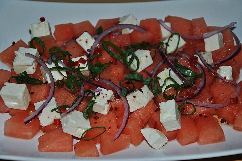 Wassermelonen-Feta Salat