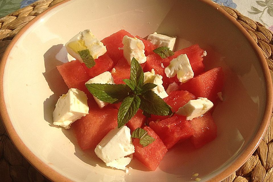 Wassermelonen-Feta Salat