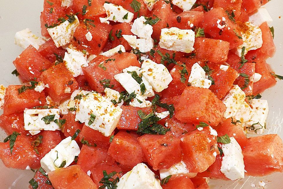 Wassermelonen-Feta Salat