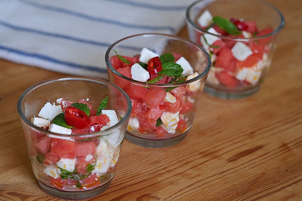 Wassermelonen-Feta Salat