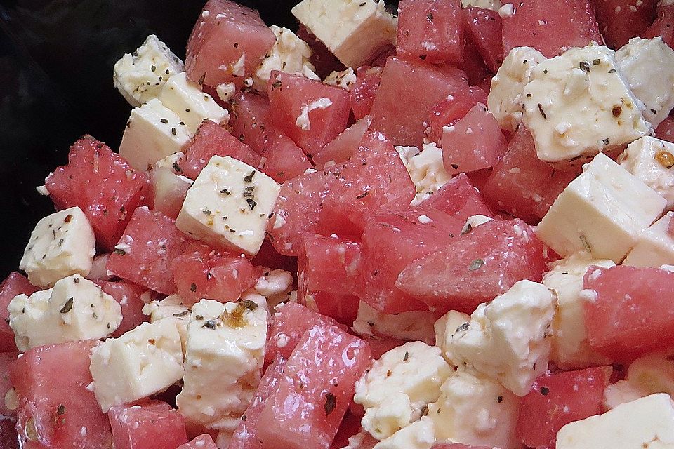 Wassermelonen-Feta Salat