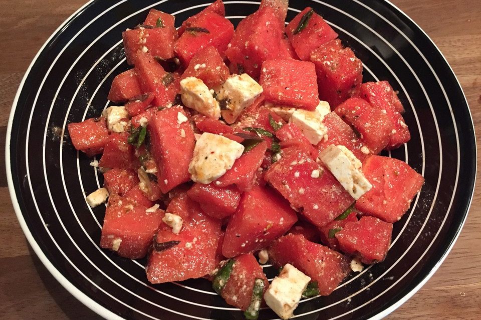 Wassermelonen-Feta Salat