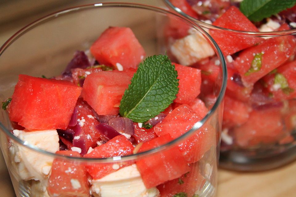 Wassermelonen-Feta Salat