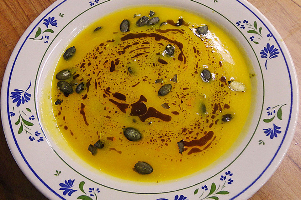 Kürbis-Käse-Suppe