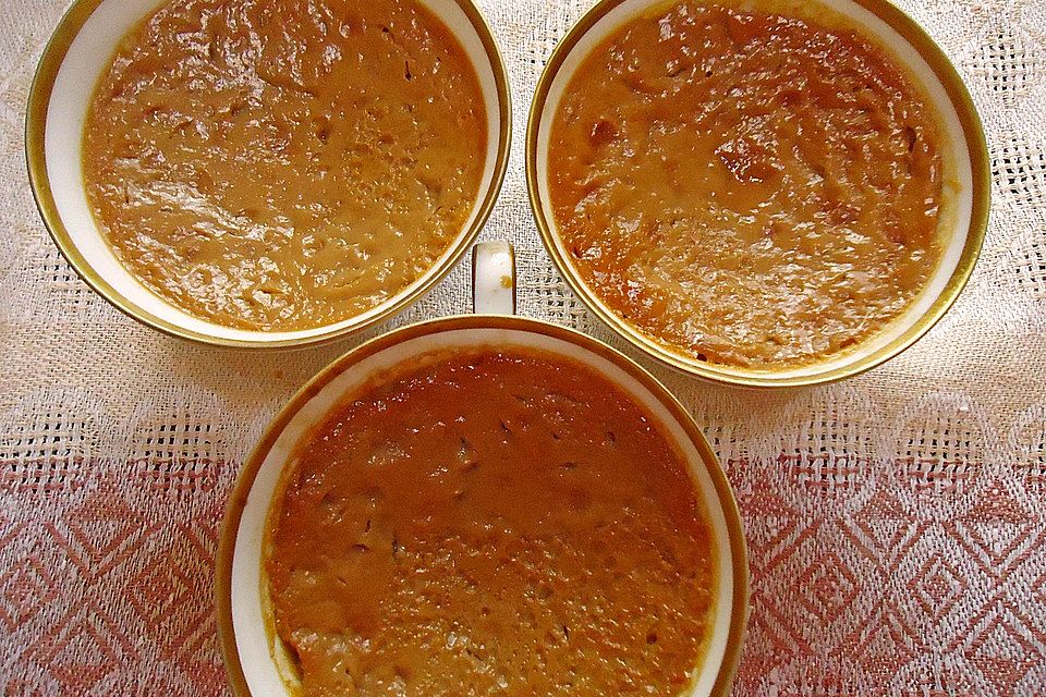 Pfirsich-Karamell Flan